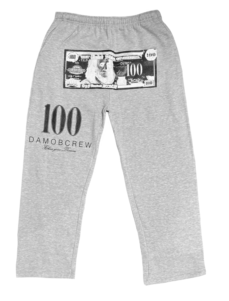 GRY- 100 MOB SWEATPANTS
