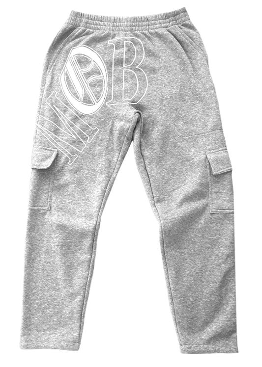 GRY- MOB CARGO SWEATPANTS