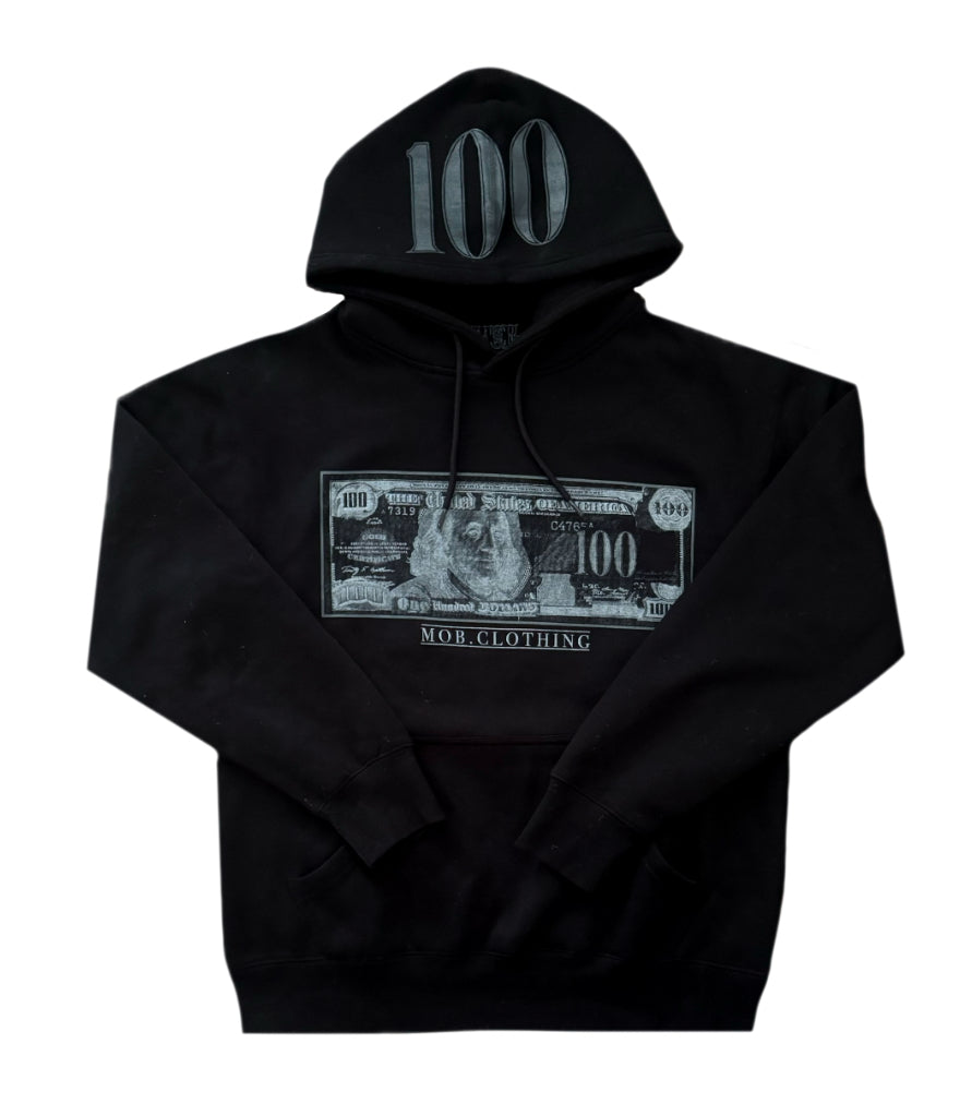 BLK- 100 MOB BILL HOODIE