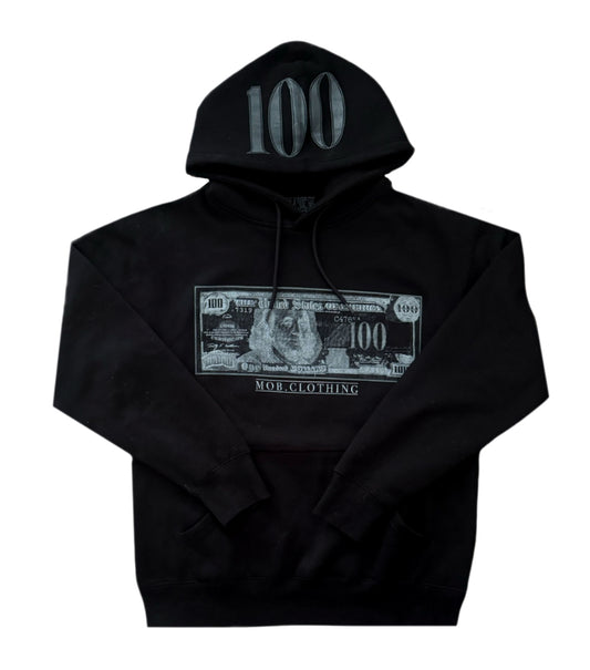 BLK- 100 MOB BILL HOODIE