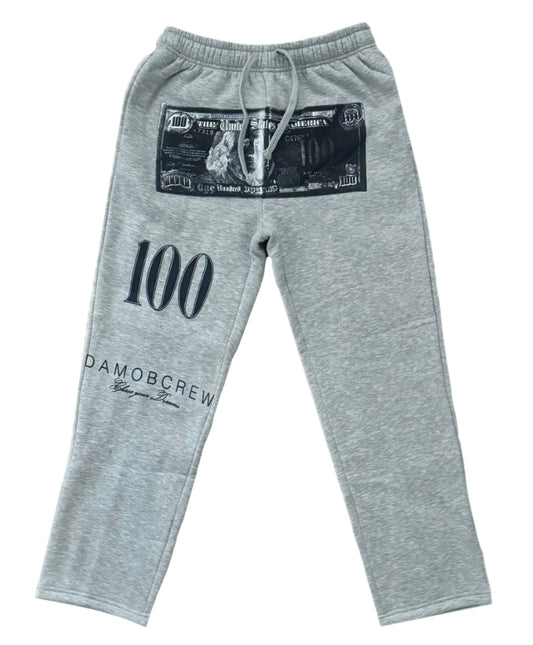 GRY- 100 MOB BILL SWEATPANTS