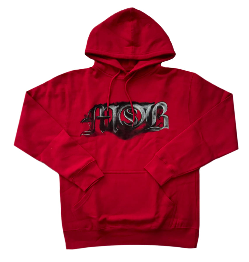 RED- MOB SMOKE HOODIE