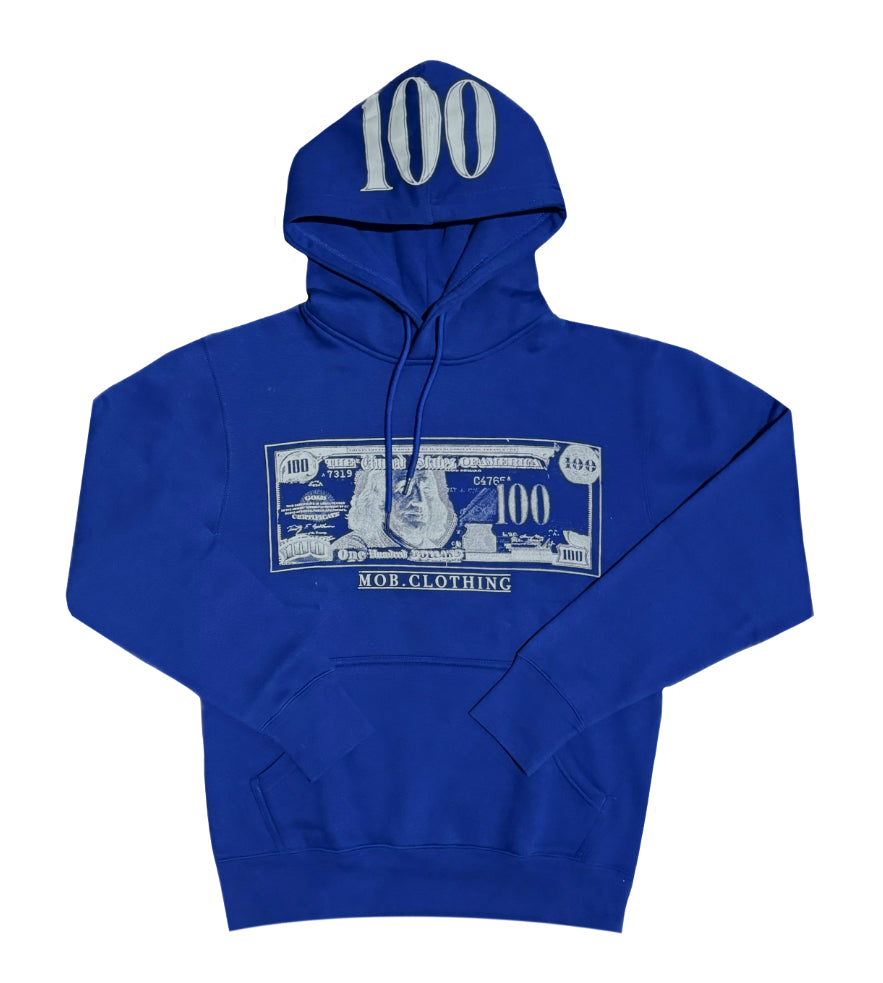 ROYAL BLUE- 100 MOB HOODIE