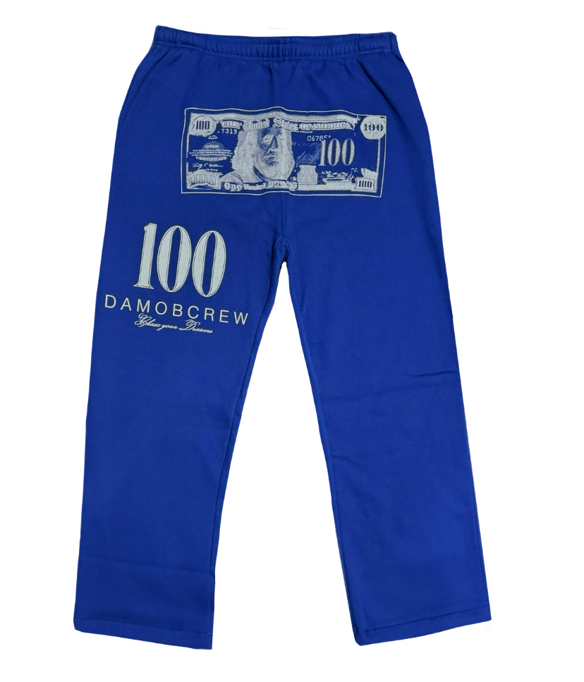 ROYAL BLUE- 100 MOB SWEATPANTS