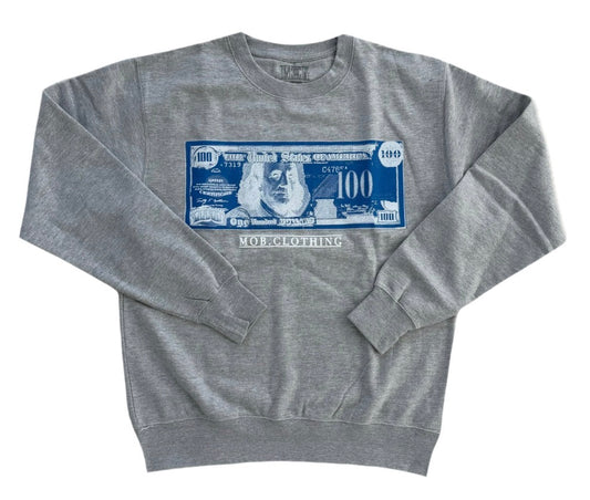 GRY- BLUE MOB CREWNECK
